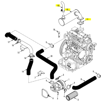 Muffler 130983 Ø38 3E71351G01 3E71352G01 Do jednostki chłodniczej SP THERMO KING
