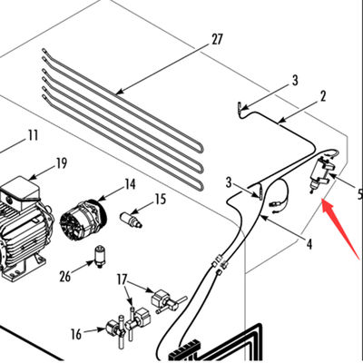 442823 Termo King T-880Pro oryginalny silnik klapy odszraniania