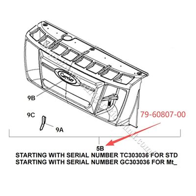 79-60807-00 Przewoźnik S550 S750 S850 przednia skóra pokrywająca oryginalne części zamienne